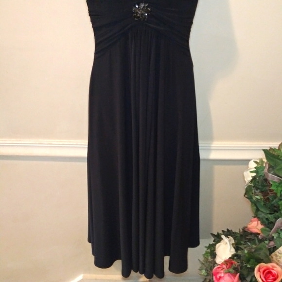 Jessica Howard New Without Tags Sexy Black Ruched Waist Cocktail Dress - Picture 3 of 11